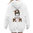 Baseball Mom Women Messy Bun Leopard Mother's Day Women Hoodie Back Print Baseball Mom Women Messy Bun Leopard Mother's Day Women Hoodie Back Print
