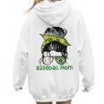 Brazil Baseball Mom Messy Bun Women Hoodie Back Print Brazil Baseball Mom Messy Bun Women Hoodie Back Print