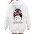 Busy Raising Ballers Messy Bun Funny Baseball Mom Women Hoodie Back Print Busy Raising Ballers Messy Bun Funny Baseball Mom Women Hoodie Back Print