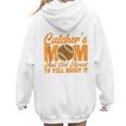Catcher's Mom And Not Afraid Leopard Baseball Mom Women Hoodie Back Print Catcher's Mom And Not Afraid Leopard Baseball Mom Women Hoodie Back Print