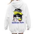 Colombia Baseball Mom Messy Bun Women Hoodie Back Print Colombia Baseball Mom Messy Bun Women Hoodie Back Print