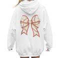 Coquette Bow Baseball Mama Baseball Mom Women Women Hoodie Back Print