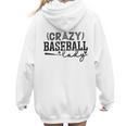 Crazy Baseball Lady Baseball Mom Sporty Humor Women Hoodie Back Print Crazy Baseball Lady Baseball Mom Sporty Humor Women Hoodie Back Print