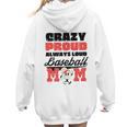 Crazy Proud Always Loud Baseball Mom Saying Premium Women Hoodie Back Print