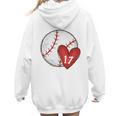 Custom Baseball Mom Number 17 Heart For Mom Mommy Premium Women Hoodie Back Print Custom Baseball Mom Number 17 Heart For Mom Mommy Premium Women Hoodie Back Print