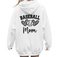 Custom Baseball Mom Number 2 Heart For Mom Women Hoodie Back Print