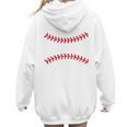 Cute Baseball Mom Laces Little League Women's Mother's Day Women Hoodie Back Print