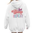 Eat Sleep Baseball Repeat Baseball Moms Women Hoodie Back Print