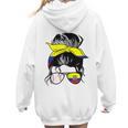Ecuador Baseball Mom Ecuadorian Baseball Girl Women Hoodie Back Print
