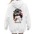 Football Mom Baseball Mom Life Messy Bun Mom Of Both Women Hoodie Back Print Football Mom Baseball Mom Life Messy Bun Mom Of Both Women Hoodie Back Print