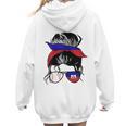 Haitian Baseball Mom Haiti Flag Baseball Girl Women Hoodie Back Print Haitian Baseball Mom Haiti Flag Baseball Girl Women Hoodie Back Print