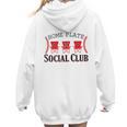 Home Plate Social Club Softball Season Baseball Mom Women Hoodie Back Print