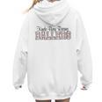 Kinda Busy Raising Ballers Funny Baseball Mom Mother's Day Women Hoodie Back Print