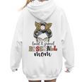 Loud And Proud Baseball Mom Messy Bun Leopard Baseball Mom Women Hoodie Back Print