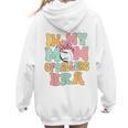 In My Mom Of Ballers Era Groovy Volleyball Baseball Mom Cute Women Hoodie Back Print