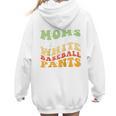 Moms Against Baseball Pants Retro Baseball Mom Raglan Baseball Tee Women Hoodie Back Print