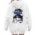 Nicaraguan Baseball Mom Nicaragua Flag Baseball Girl Women Hoodie Back Print