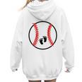 Pregnant Baseball Mom Pregnancy Announcement Baby Feet Belly Women Hoodie Back Print Pregnant Baseball Mom Pregnancy Announcement Baby Feet Belly Women Hoodie Back Print