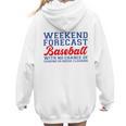 Retro Baseball Mom Mother's Day Weekend Forecast Baseball Women Hoodie Back Print Retro Baseball Mom Mother's Day Weekend Forecast Baseball Women Hoodie Back Print