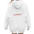 Sarcastic Baseball Mom Mama Baseball Life Premium Women Hoodie Back Print