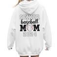 Senior Baseball Mom Class Of 2024 Senior Mom Game Day Women Hoodie Back Print