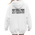 Softball Mom Like A Baseball Mom But Smarter Women Hoodie Back Print Softball Mom Like A Baseball Mom But Smarter Women Hoodie Back Print