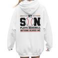 My Son Plays Baseball Nothing Scares Me Baseball Mom Women Hoodie Back Print