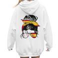 Spanish Baseball Mom Messy Bun Spain Baseball Girl Women Hoodie Back Print Spanish Baseball Mom Messy Bun Spain Baseball Girl Women Hoodie Back Print