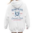 Spring 2024 Season Cute Baseball Mom Home Plate Social Club Women Hoodie Back Print Spring 2024 Season Cute Baseball Mom Home Plate Social Club Women Hoodie Back Print