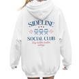 Spring 2025 Swing Batter Baseball Mom Sideline Social Club Women Hoodie Back Print