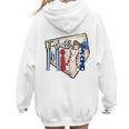 T-Ball Mimi Baseball Mom Game Day Women Hoodie Back Print