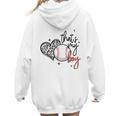 That's My Boy Leopard Heart Baseball Mom Women Hoodie Back Print That's My Boy Leopard Heart Baseball Mom Women Hoodie Back Print
