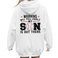 Warning Will Yell Loudly My Son Baseball Mom Women Hoodie Back Print Warning Will Yell Loudly My Son Baseball Mom Women Hoodie Back Print
