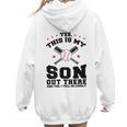 Yes This Is My Son Out There Baseball Mom Women Hoodie Back Print Yes This Is My Son Out There Baseball Mom Women Hoodie Back Print
