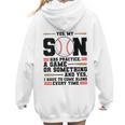 Yes Son Has Practice a Game Baseball Mom Women Hoodie Back Print
