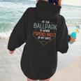 At Ballpark Is Where I Spend Most Of My Days Baseball Mom Women Hoodie Back Print