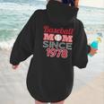 Baseball Mom Since 1978 Women Hoodie Back Print