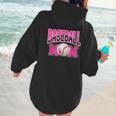 BASEBALL MOM BREAST CANCER RIBBON PINK SPORTS MOM Women Hoodie Back Print BASEBALL MOM BREAST CANCER RIBBON PINK SPORTS MOM Women Hoodie Back Print