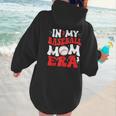 In My Baseball Mom Era Cute Groovy Baseball Women Hoodie Back Print