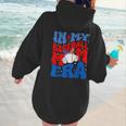 In My Baseball Mom Era Groovy Baseball Mother's Day US Flag Women Hoodie Back Print In My Baseball Mom Era Groovy Baseball Mother's Day US Flag Women Hoodie Back Print