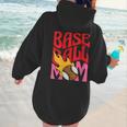 Baseball Mom Game Day Trendy Pink Leopard Mama Women Hoodie Back Print Baseball Mom Game Day Trendy Pink Leopard Mama Women Hoodie Back Print