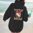 Baseball Mom Headband Leopard Baseball Ball Mother's Day Women Hoodie Back Print