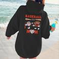 Baseball Mom Heart Baseball Mama Mother's Day Women Hoodie Back Print Baseball Mom Heart Baseball Mama Mother's Day Women Hoodie Back Print