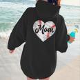 Baseball Mom Heart Mother's Day Mom Grandma Mama Boys Girls Women Hoodie Back Print Baseball Mom Heart Mother's Day Mom Grandma Mama Boys Girls Women Hoodie Back Print