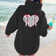 Baseball Mom Heart Women Hoodie Back Print