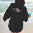 Baseball Mom Leopard Print Baseball Mama Mother's Day Women Hoodie Back Print