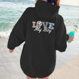Baseball Mom Love My Boy Retro Casual Letter Print Women Hoodie Back Print Baseball Mom Love My Boy Retro Casual Letter Print Women Hoodie Back Print