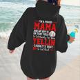 Baseball Mom Mama Baseball Lover Sport Mother's Day Women Hoodie Back Print