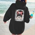 Baseball Mom Messy Bun Hair Player Mom Women Hoodie Back Print Baseball Mom Messy Bun Hair Player Mom Women Hoodie Back Print