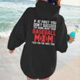 What Your Baseball Mom Told You The First Time Baseball Women Hoodie Back Print
